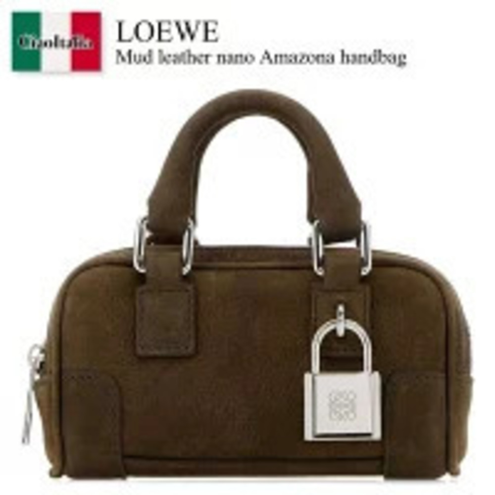 Loewe Bag Handbag Mud Leather Amazona TUNDRA